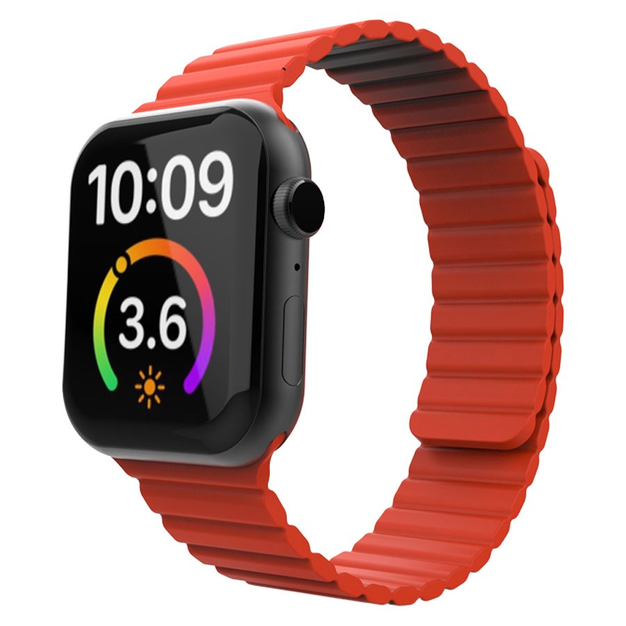 LPAW084 Lippa Apple Watch Magnetisk Silikonerem 38 40 41 Rød 1 Removebg