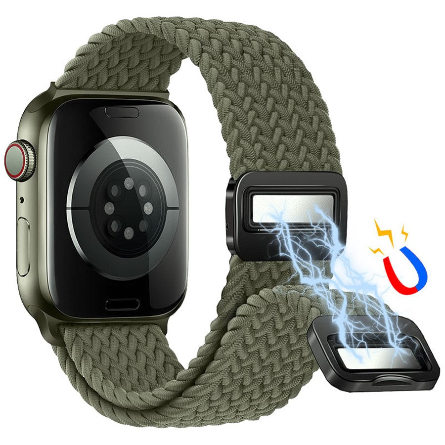 LPAW139 Lippa Apple Watch Nylon Strap Incl. Magnetic Lock 38 40 41 42Mm (Series 10), Green 5