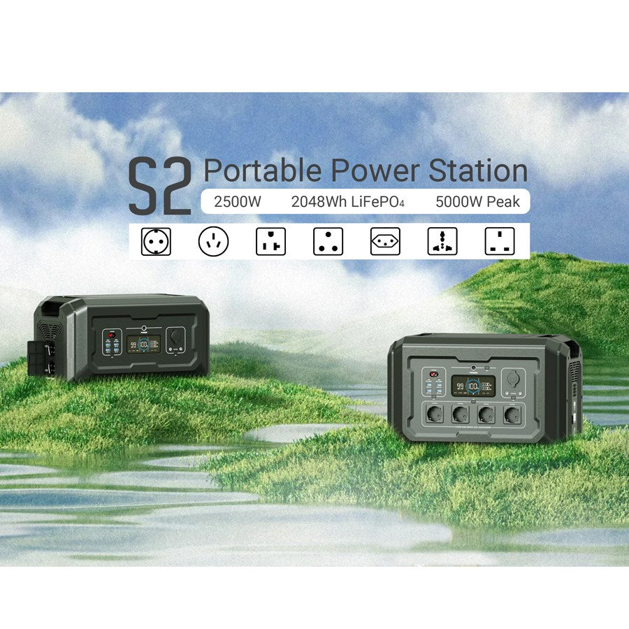 Lpps 2500W Lippa 2500W Power Station, 2048Wh, M. App Og Wifi 3