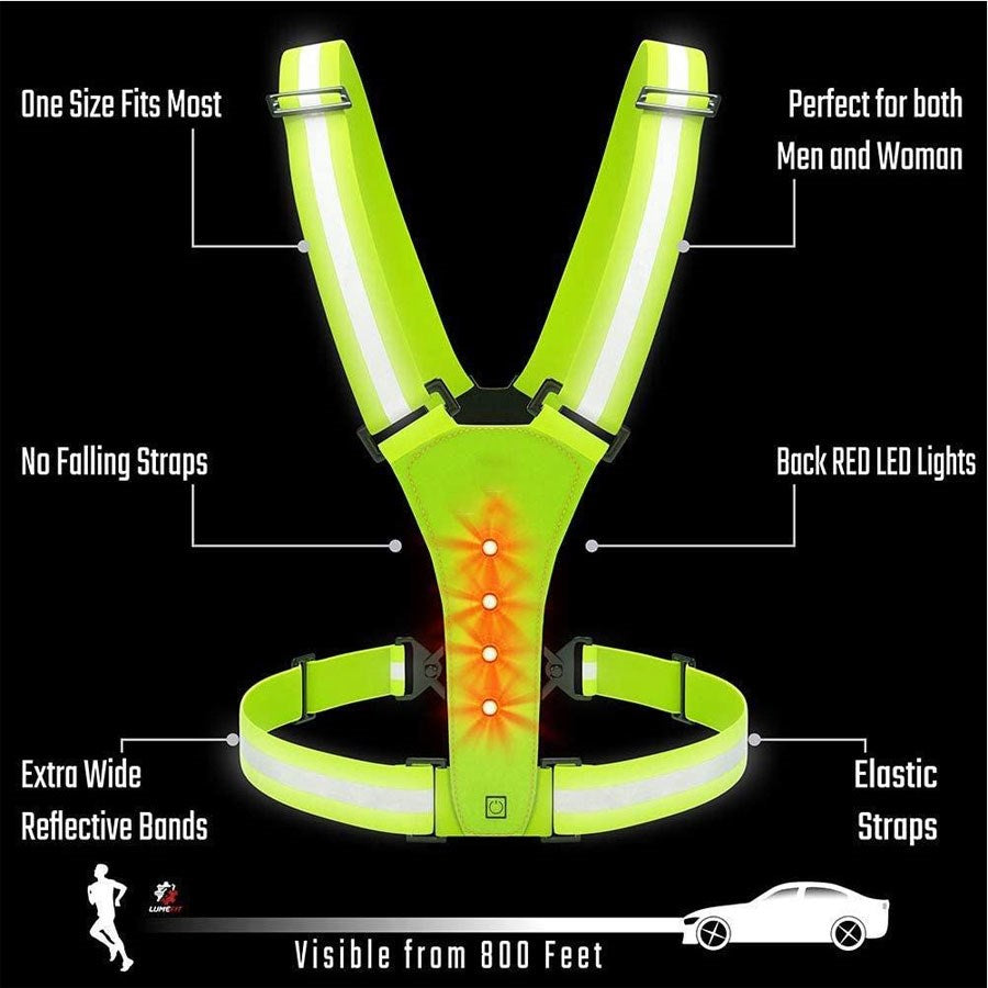 LPRF8101 Lippa Reflective LED Vest,Yellow 4