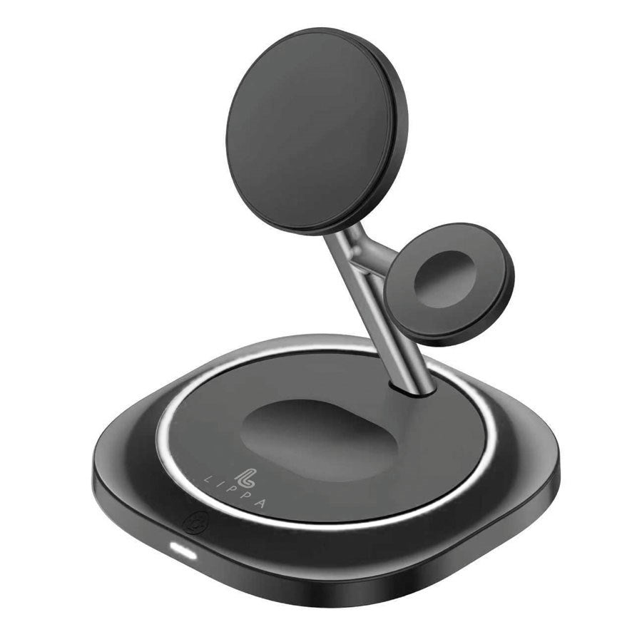 LPWCS01 Lippa 3 In 1 15W Wireless Charger Stand, Black 1