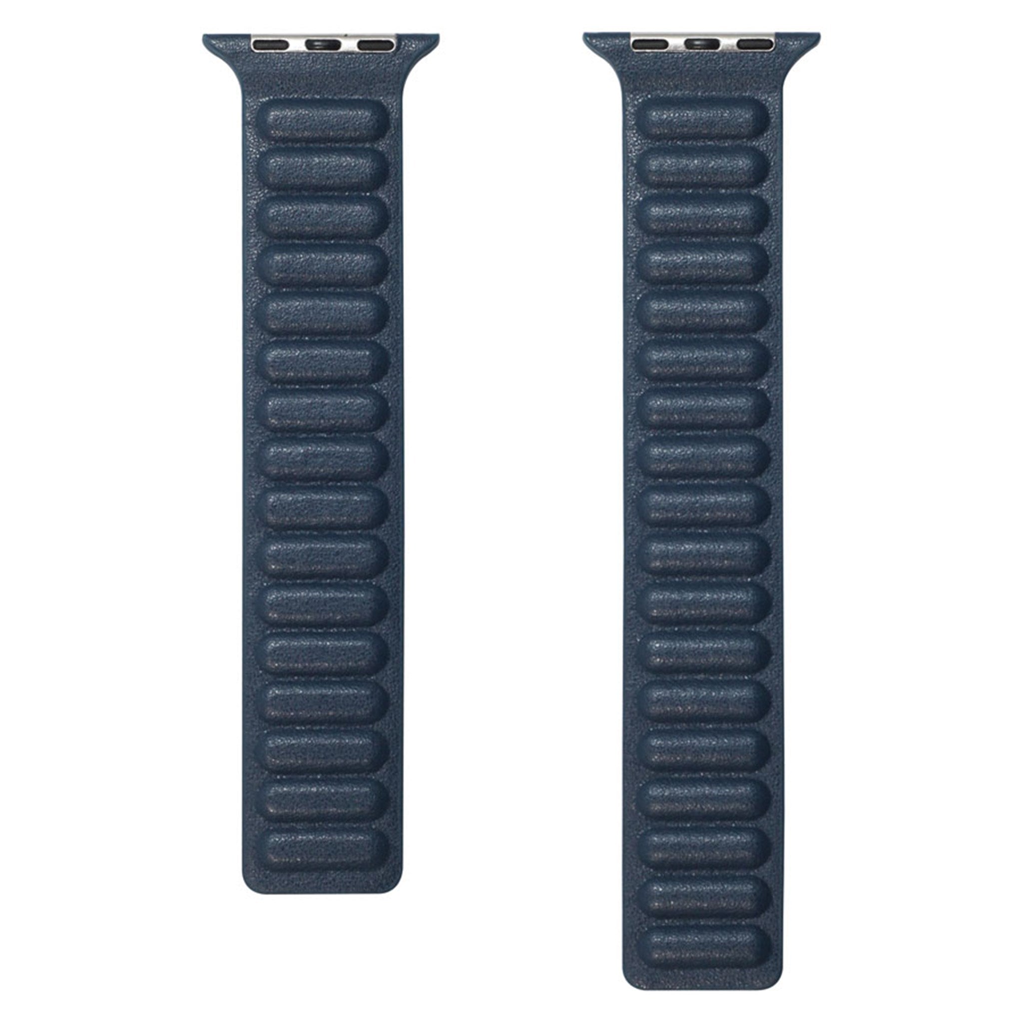 LPAW002 Lippa Apple Watch Magnetisk Læderrem (38, 40, 41), Navy Blå 3