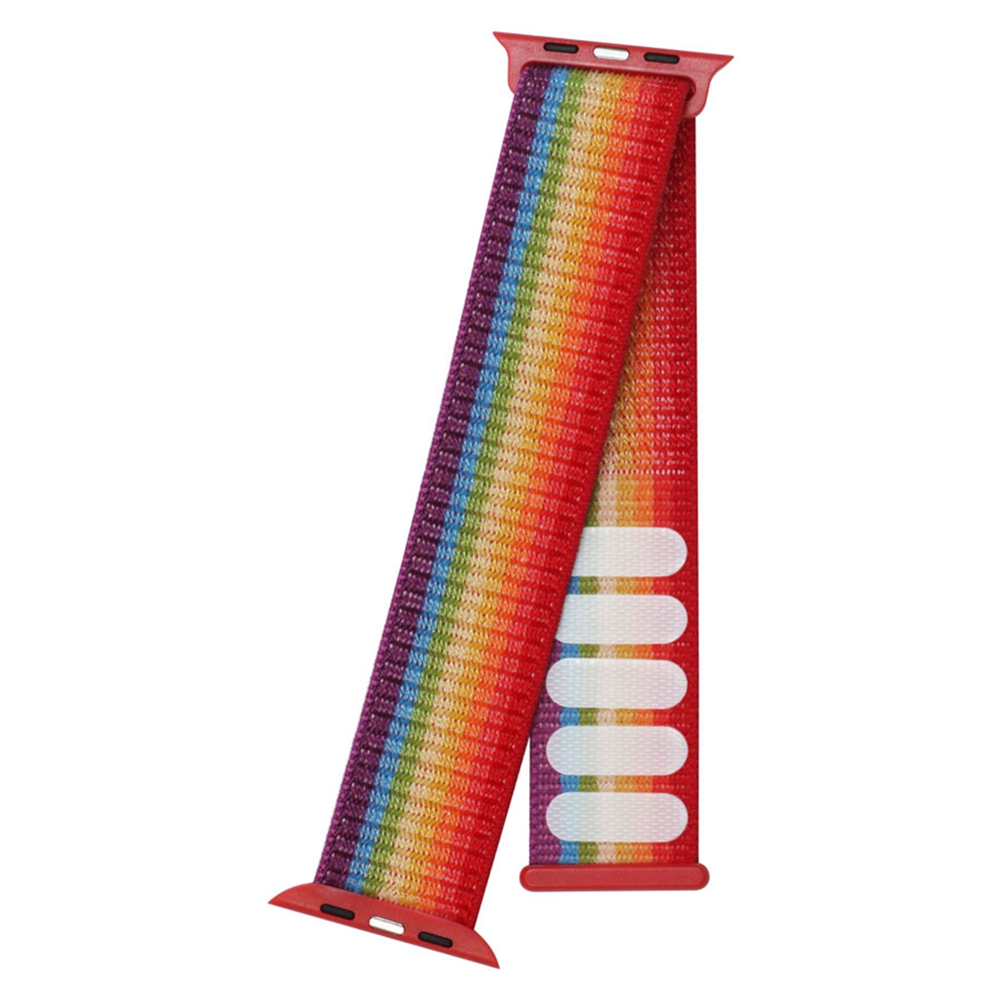 LPAW046 Lippa Apple Watch LGBT Nylonrem (42, 44, 45, 49), Regnbuefarver 3