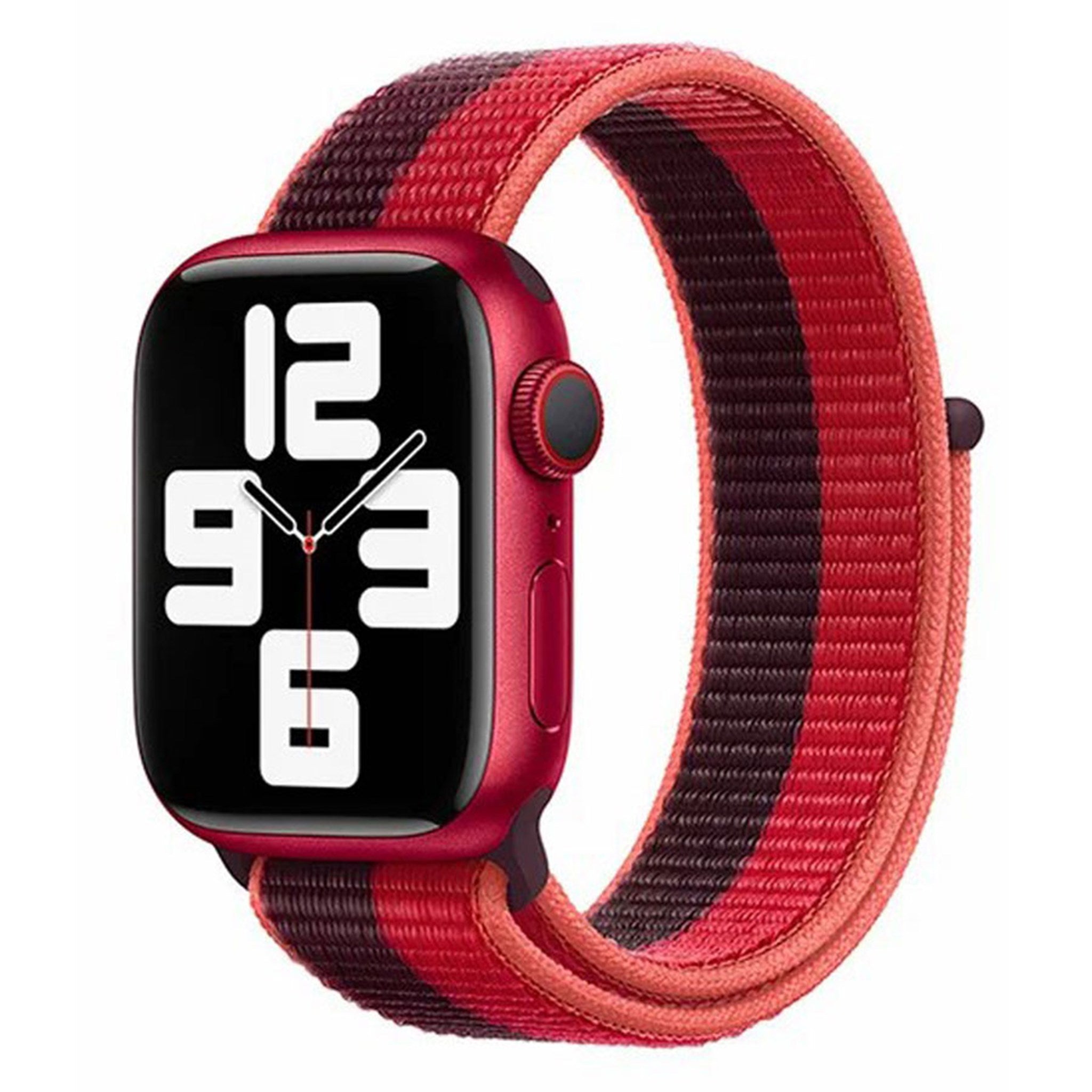 LPAW048 Lippa Apple Watch Nylonrem (42, 44, 45, 49), Lilla Rød 1