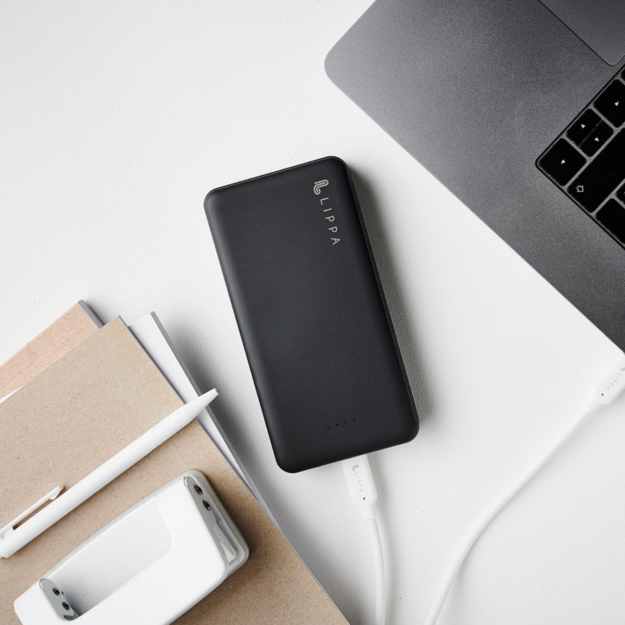 LPPB20000 Lippa 20.000 Mah Powerbank 2 X USB A Output, Black Lys