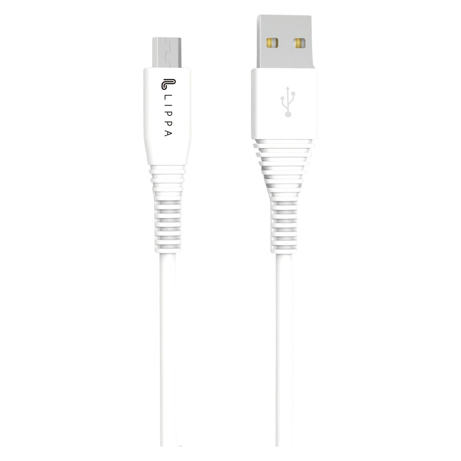 USB-A til Mikro USB kabel 1 m, Hvid