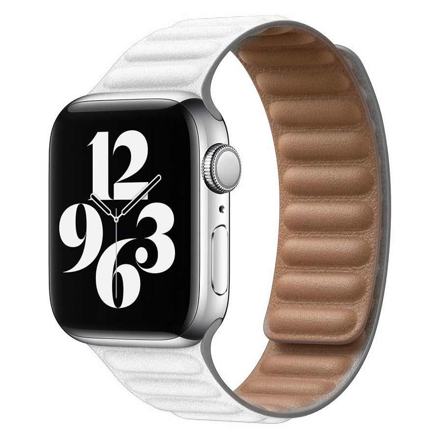 LPAW059 Lippa Apple Watch Magnetisk Læderrem 38 40 41, Hvid 1