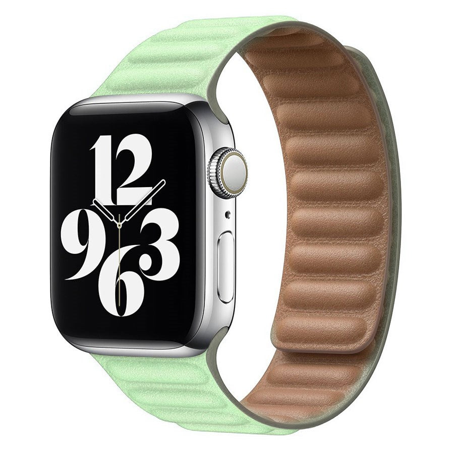 LPAW062 Lippa Apple Watch Magnetisk Læderrem 38 40 41, Turkis 1