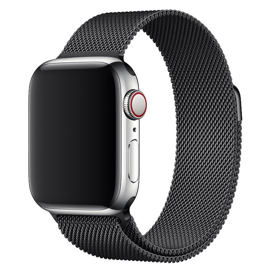 LPAW087 Lippa Apple Watch Rustfri Stål Rem 38 40 41, Sort 1