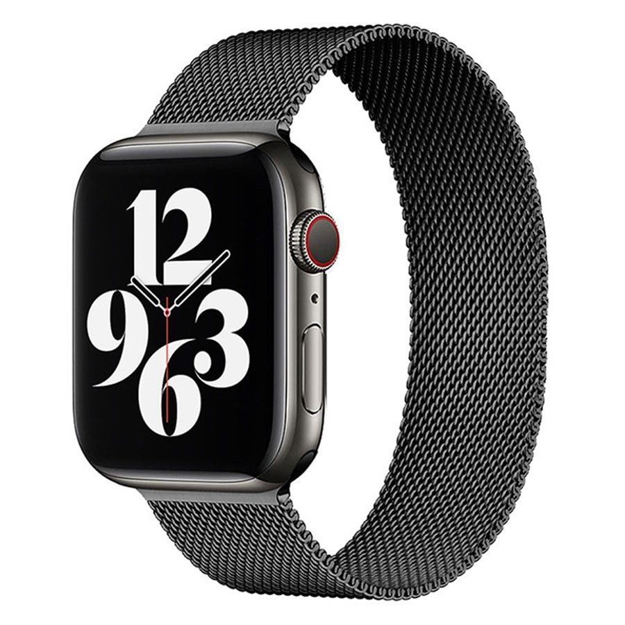 LPAW087 Lippa Apple Watch Rustfri Stål Rem 38 40 41, Sort 3