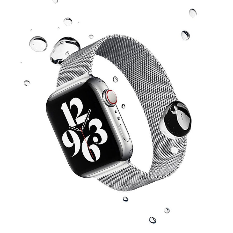 LPAW089 Lippa Apple Watch Rustfri Stål Rem 38 40 41, Sølv 4