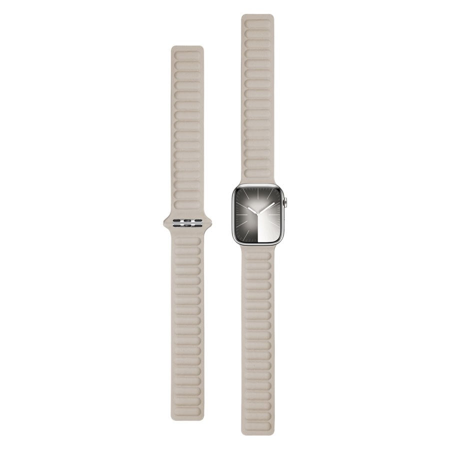 LPAW096 Lippa Apple Watch Magnetisk Læderrem 42 44 45 49, Beige 2