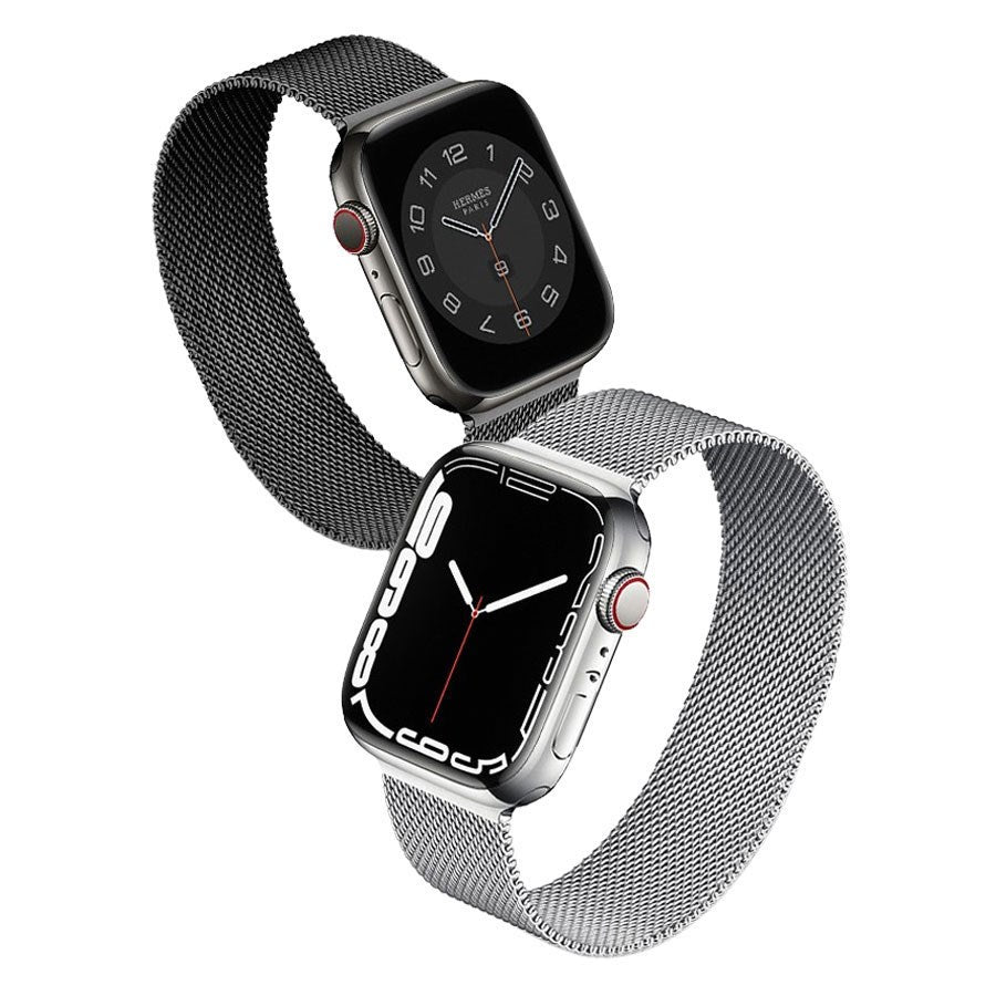 LPAW124 Lippa Apple Watch Rustfri Stål Rem 42 44 45 49, Sølv 2