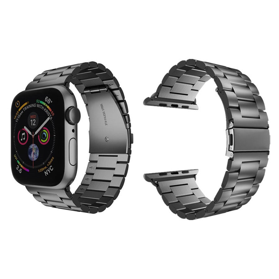 LPAW128 Lippa Apple Watch Urlænke I Rustfri Stål 42 44 45 49, Sort 3