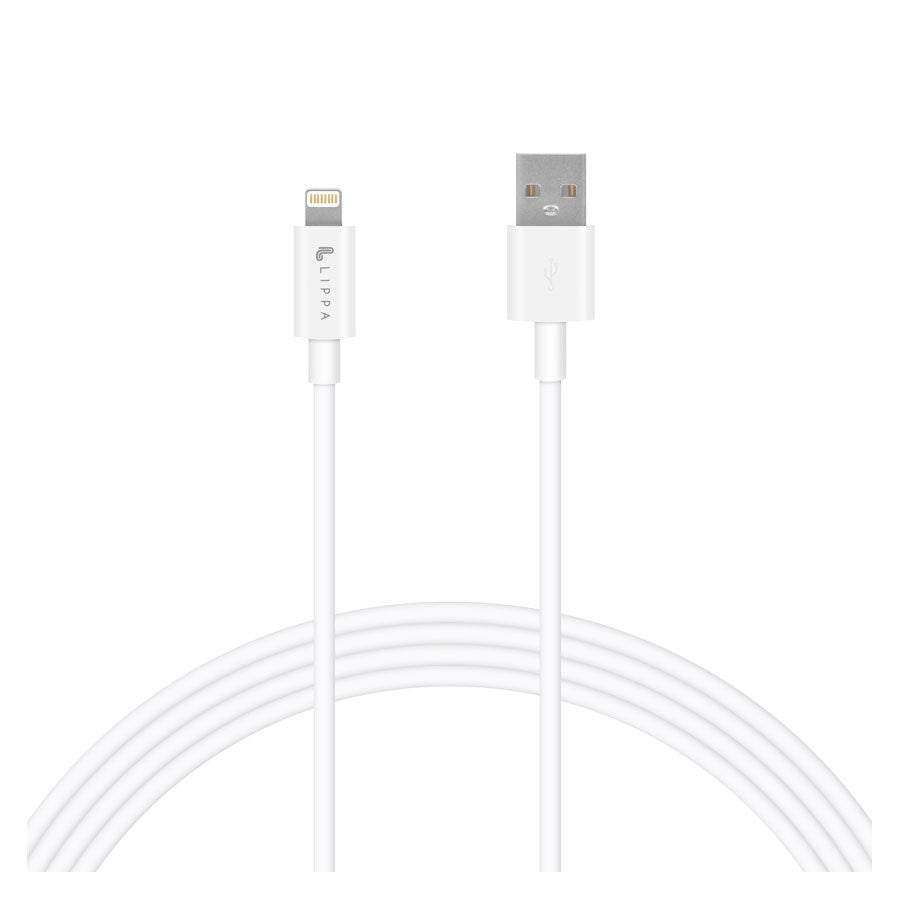 LPC B AL1W Lippa USB A Til Lightning Iphone Kabel 1M, Hvid