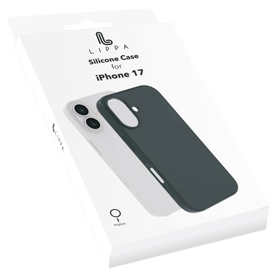 LPCOVER0074 Lippa Iphone 17 Silicone Cover With Magsafe,Black 3