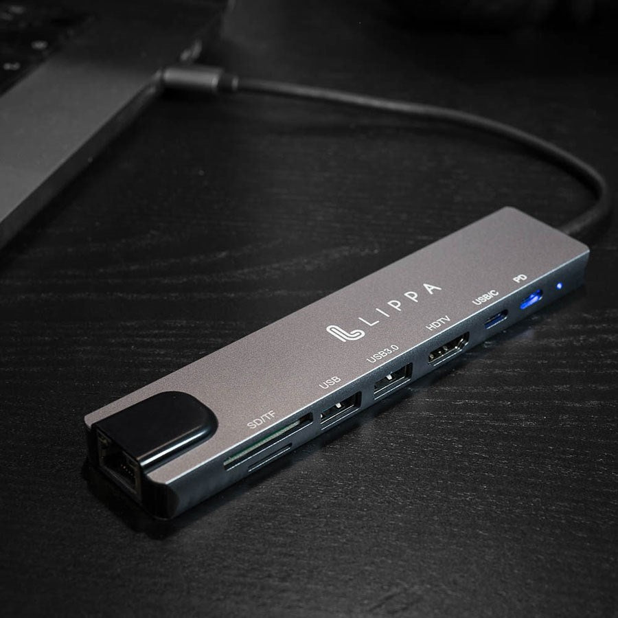 LPGQ22H121 Lippa 8 In 1 87W USB C PD 4K HDMI & Ethernet Hub 05