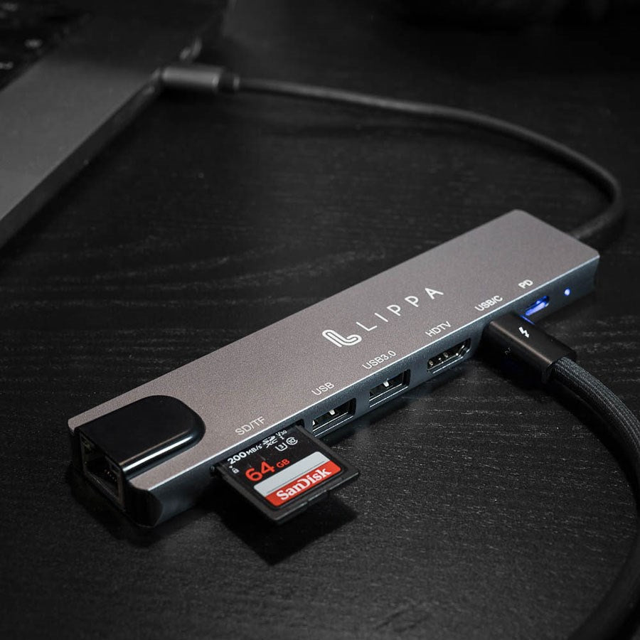LPGQ22H121 Lippa 8 In 1 87W USB C PD 4K HDMI & Ethernet Hub 06