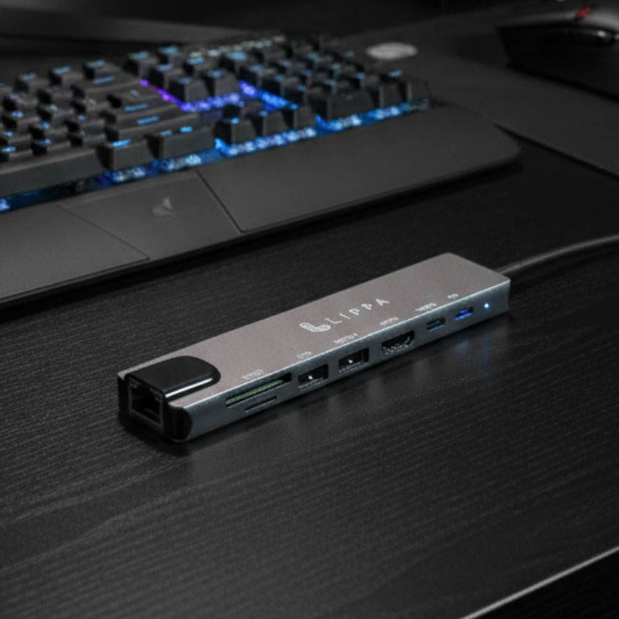 LPGQ22H121 Lippa 8 In 1 87W USB C PD 4K HDMI & Ethernet Hub 07