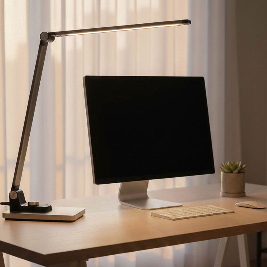 LPL 094 Lippa LED Slim Aluminium Skrivebordslampe, Silver 6