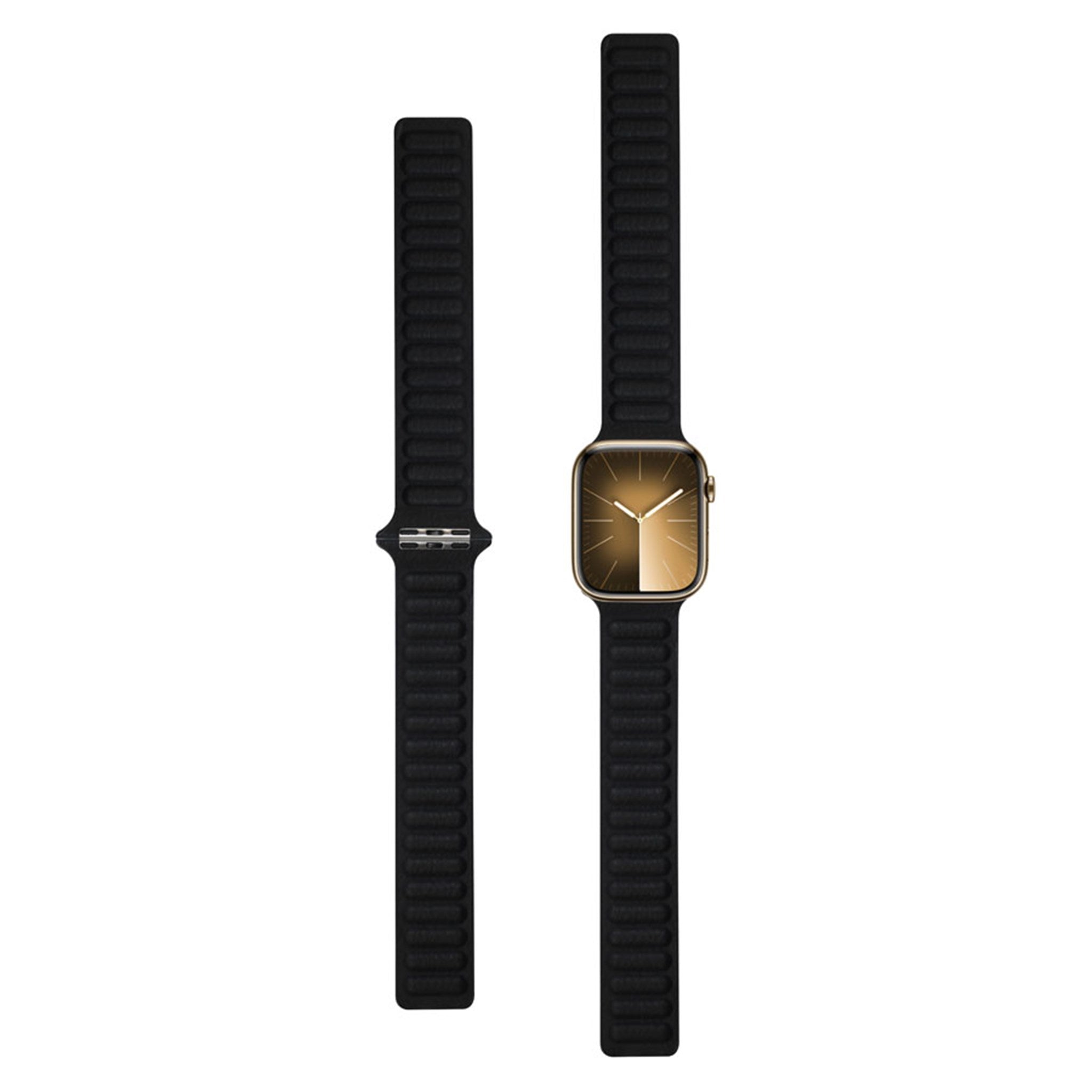 LPAW030 Lippa Apple Watch Magnetisk Læderrem (42, 44, 45, 49), Sort 2